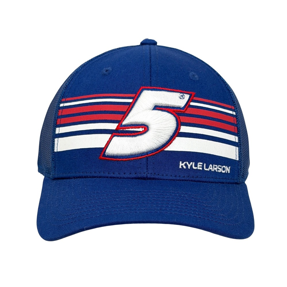 NASCAR Kyle Larson 5 Fan Favorite Trucker Hat Blue Snapback Mesh Cap One Size